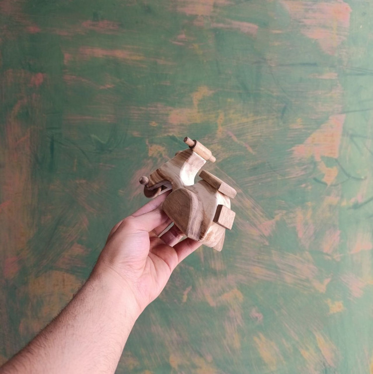موتور وسپا تمام چوب (خودرنگ)